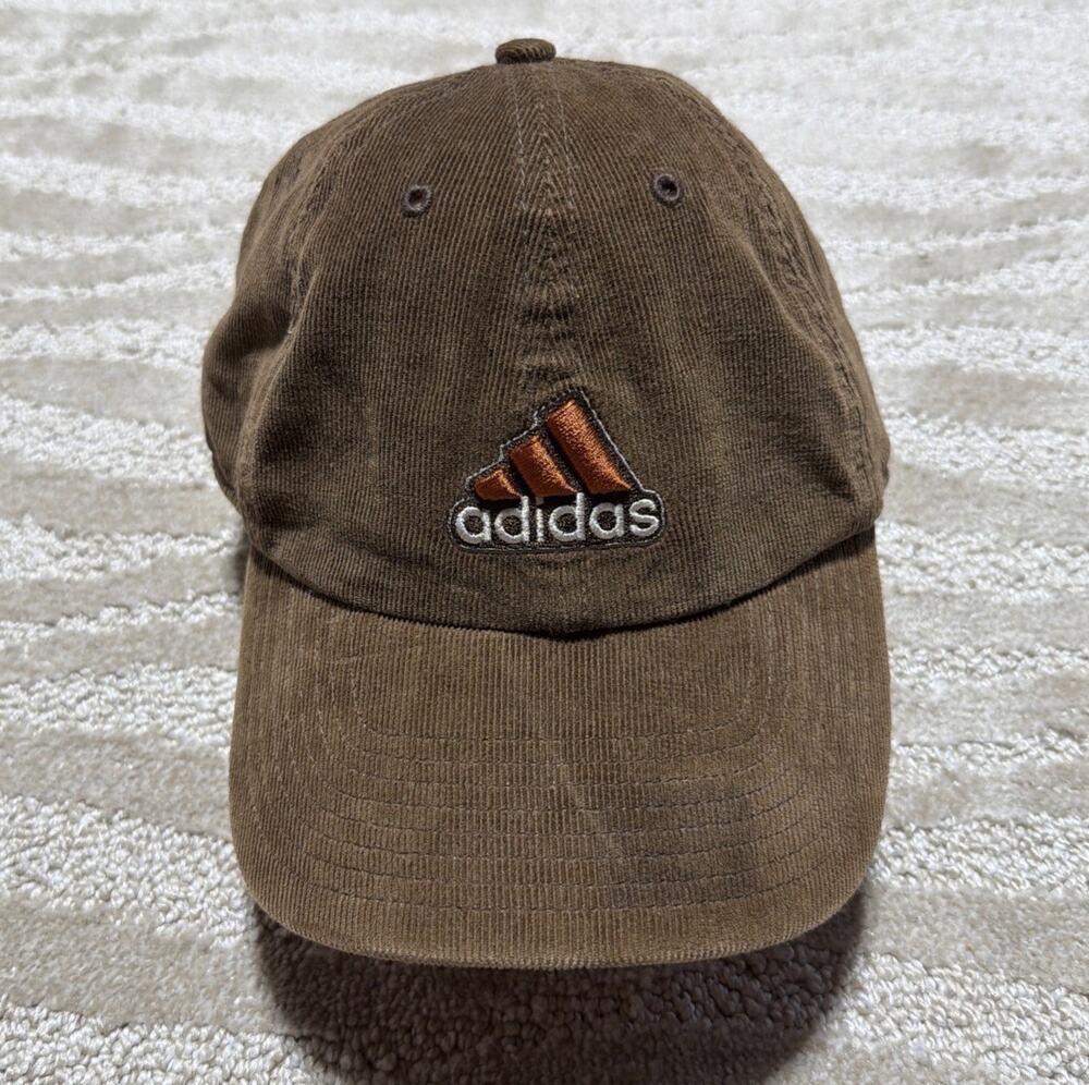 Adidas Hat Cap Strap Back Adult One Size Brown Corduroy Climalite 2015